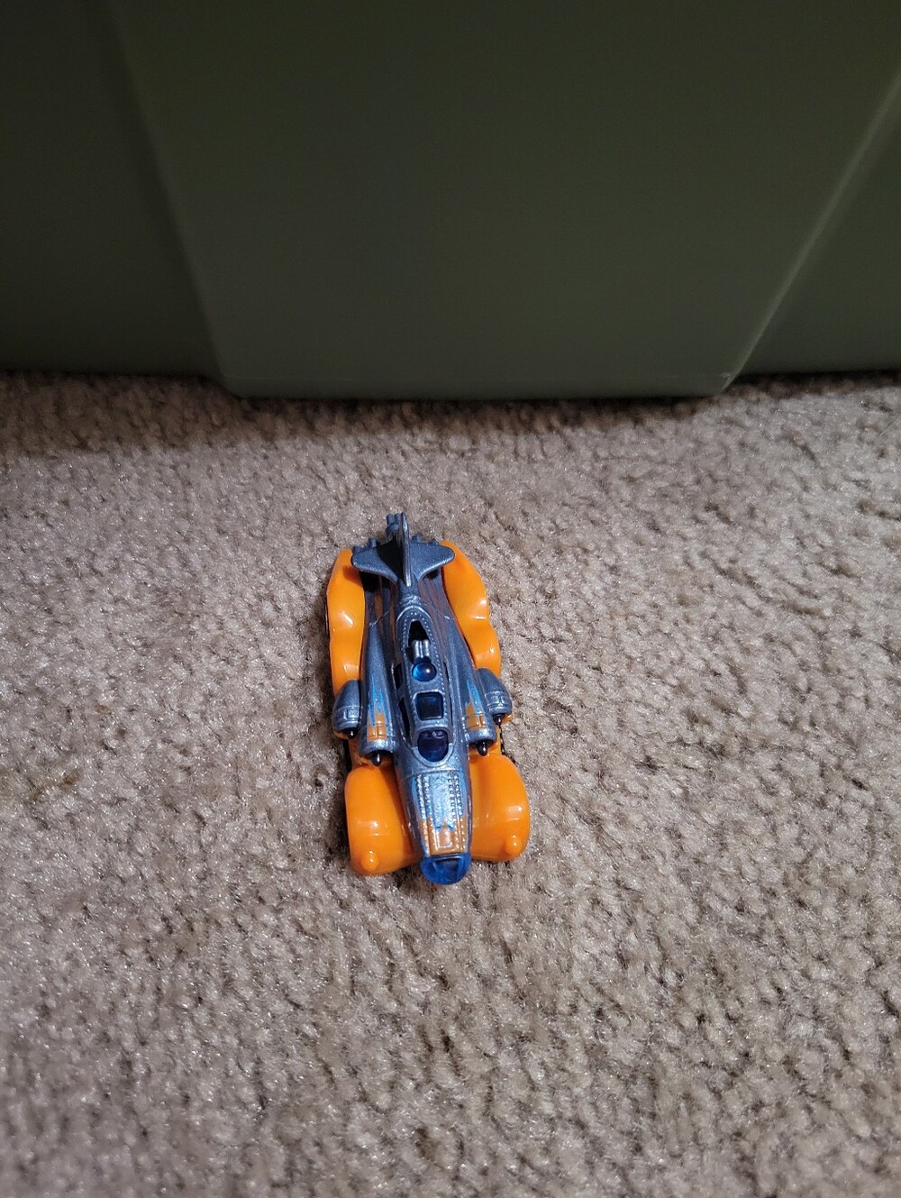 Blue and Orange Kids Toy Racing Car - Durable Play Vehicle